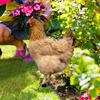 2Pcs Garden Stakes Acrylic Rooster Sculpture Hand-Painted Garden Figures Hen Garden Stakes Decorative Chicken Sculpture for Outdoor Lawn