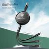3 In 1 Retractable Data USB Cable Phone Charging Cable For Alfa Romeo Giulia Stelvio Giulietta 156 159 147 Mito Tonale BreraTM6 