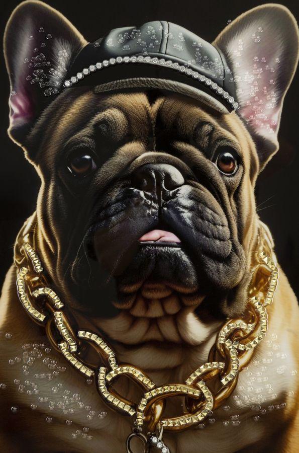 Laquared Wall Panting With Frame Bully With Frame Cm 62X4X82