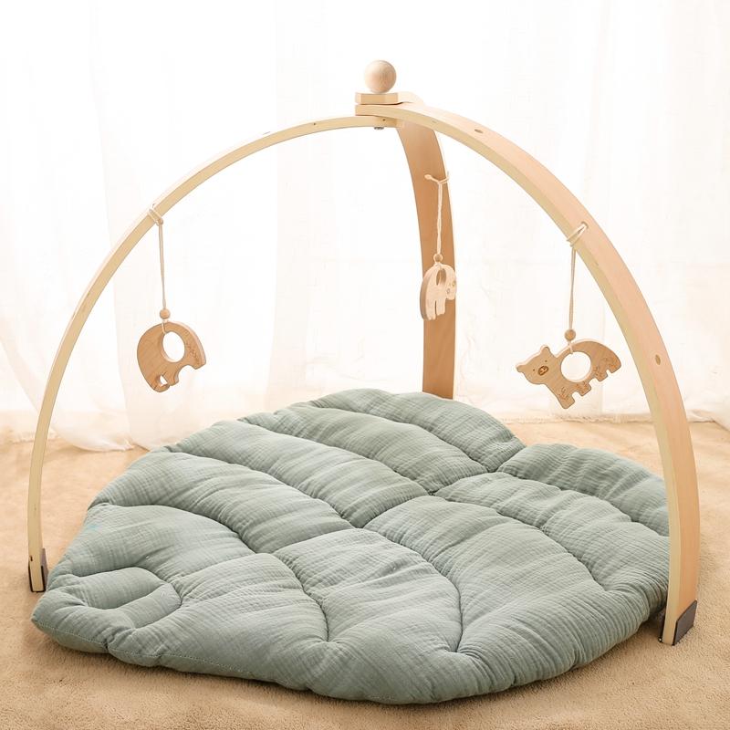 Wooden Fitness Rack Children Room Decorations Baby Play Gym Activity Pendants Wooden Hanger Mobile Crib Newborn Gift