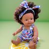 Realistic Black Doll 30cm Soft Vinyl African Girl Talking Toy with Sound Interactive Plush Gift for Kids Play