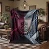 Burnley Football Print Flannel Blanket Soft Warm Sofa Bed Throw Blanket For Home Office Bedroom