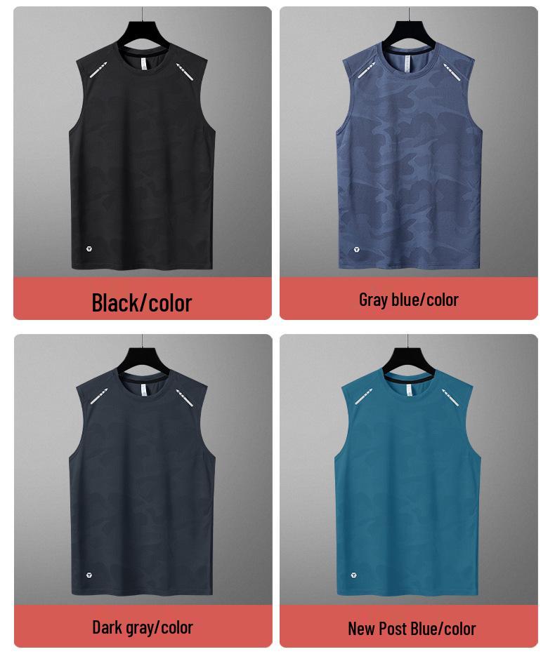 Men's Quick-Dry Sleeveless Ice Silk Sports Tank Top
