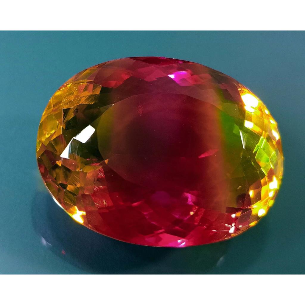 Stunning Ametrine Bi-Color Natural Oval Cut 84 Ct Certified Loose Gemstone