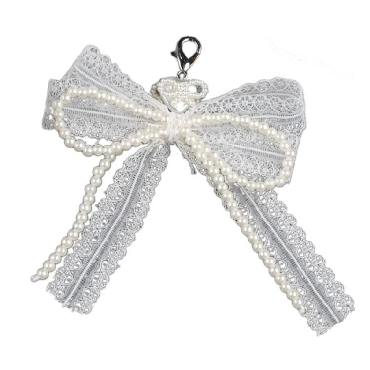 Lace Bowknot Shoe Jewelry for Sneakers Shoelaces Charm Detachable Shoe Clip with Faux Pearls Footwear Accessories