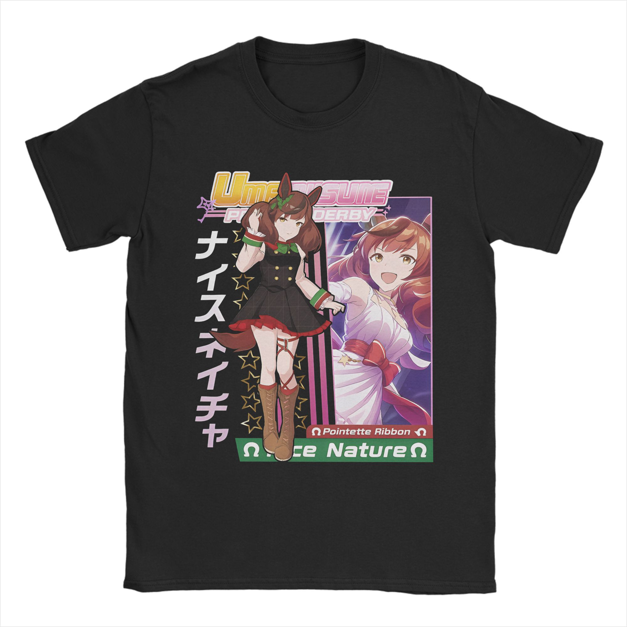 

Umamsusme Pretty Derby Anime T-Shirt Men Vintage Cotton Tee Shirt Crew Neck Short Sleeve T Shirt New Arrival Clothing 4XL