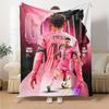 Lionel Messi's Assists Milestone Blanket Warmthful Decor Perfect for Bedding Livingroom Chair All-Season Use Playful Design