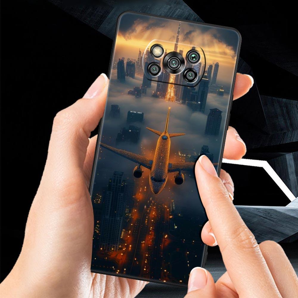 Travel-Nspired Airplane Route Phone Case Cover  for Xiaomi Poco F7 Ultra F6 F5 F4 F3 X6 X5 X4 X3 NFC C51 C55 M4 GT 5G Soft TPU
