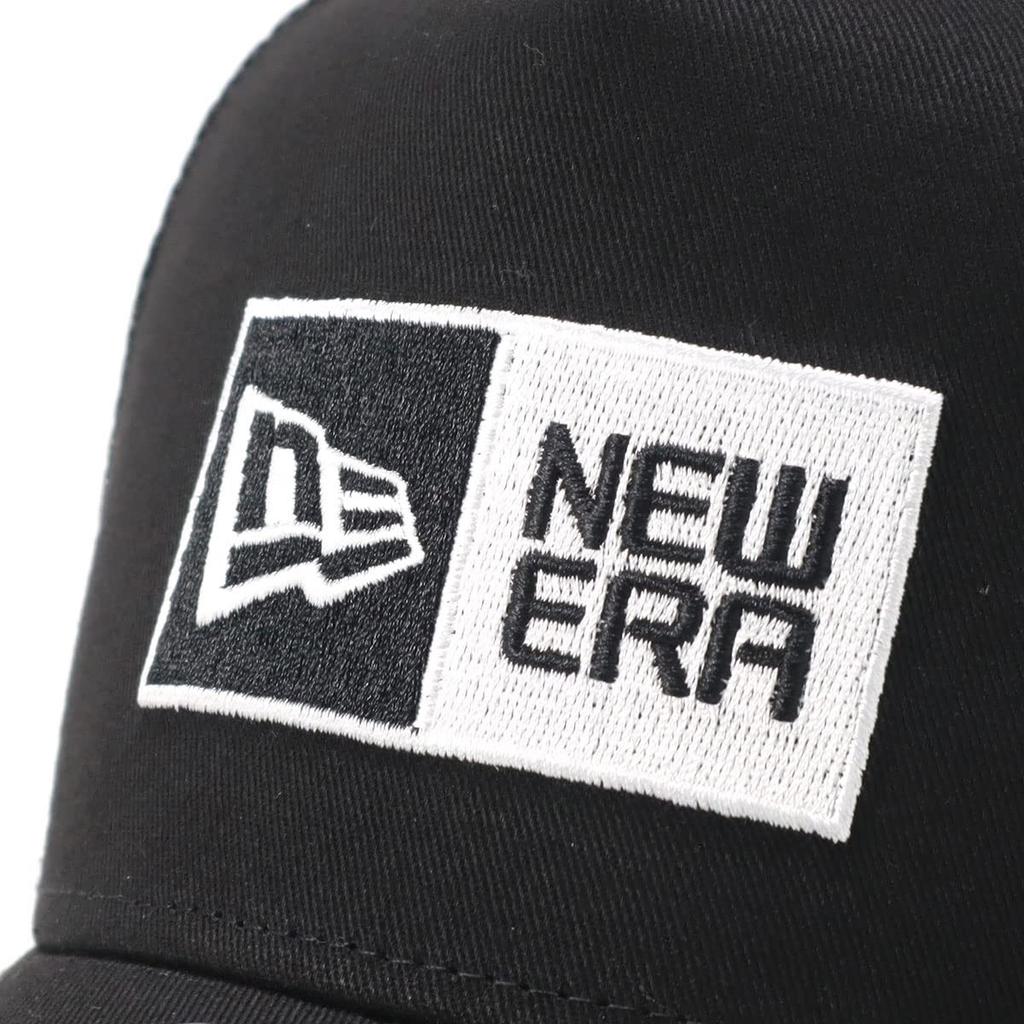 New Era Trucker Mesh Cap with Box Free Size 940AF TR BOXLOGO BLK Size 25J 9FORTYA-Frame Logo, Black, WHI,