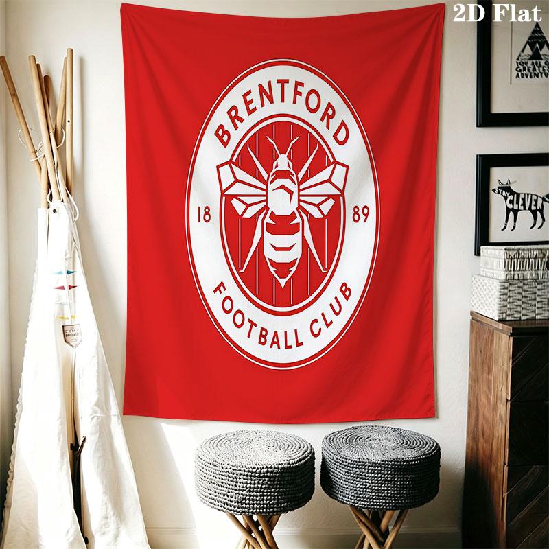 Brentford F.C Wall Hanging Printed Fabric Blanket Decorative Tapestries for Bedroom Living Room Home Decor