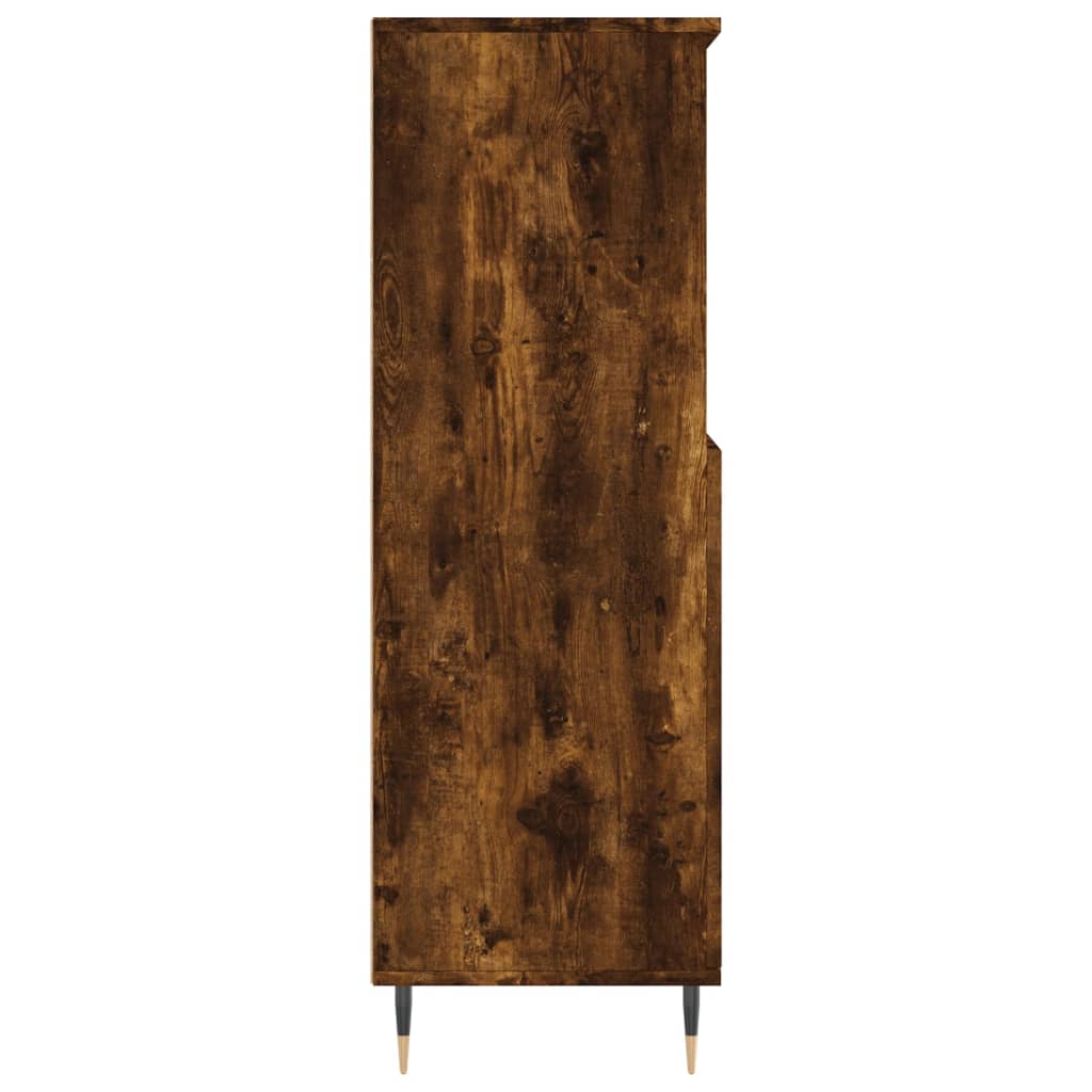 Vidaxl Armadietto Alto, Rovere Affumicato, 60X36X110 Cm