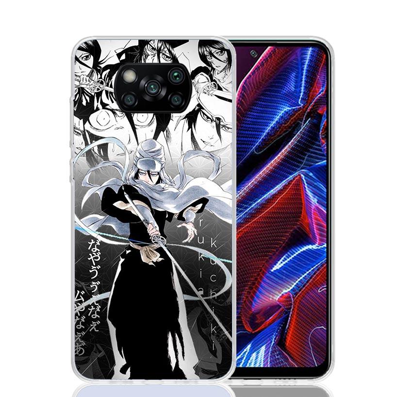 Bleach Kuchiki Rukia Phone Case For Xiaomi Poco X7 X6 X5 Pro F7 Ultra Redmi 15C 15 13 13C 12 12C 10 10A 10C 9 9A 9C 9T Cover Poc