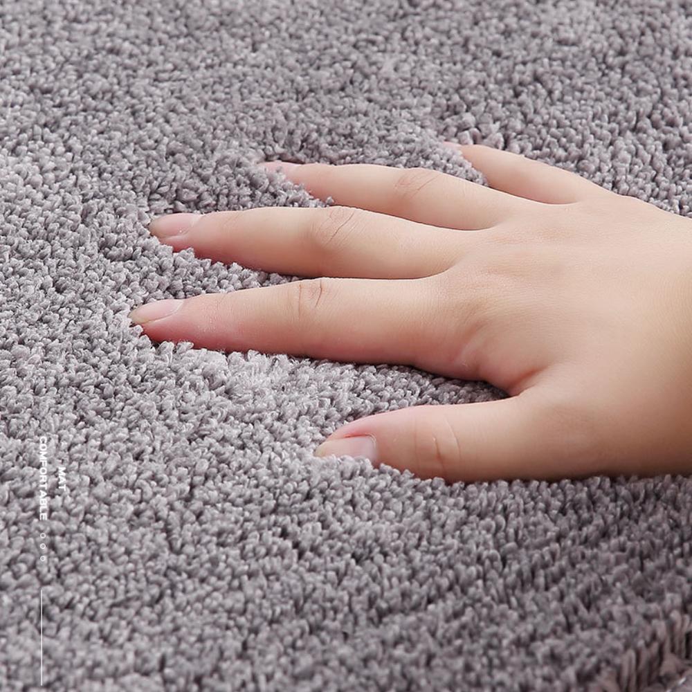 Fleece Engraving Bathroom Thickening Mat Bath Non-slip Carpets In Wash Basin Bathtub Side Floor Rug Shower Room Doormat Memory Foam 3D Pad