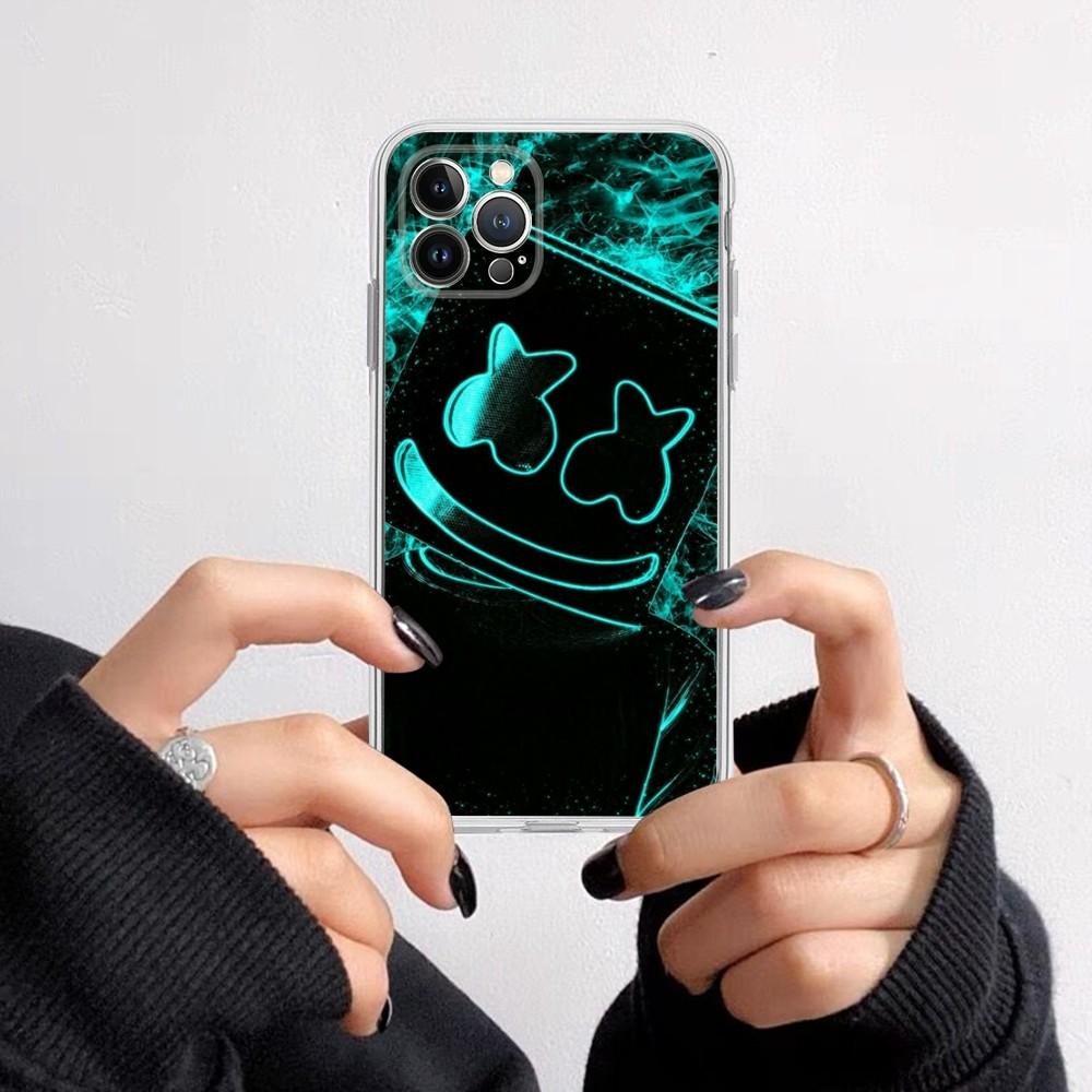 M-Marshmallowes Dj Faces Phone Case for iPhone 16 15 8 7 6 6S Plus X SE XR XS 14 11 12 13 Mini Pro Max Mobile Case