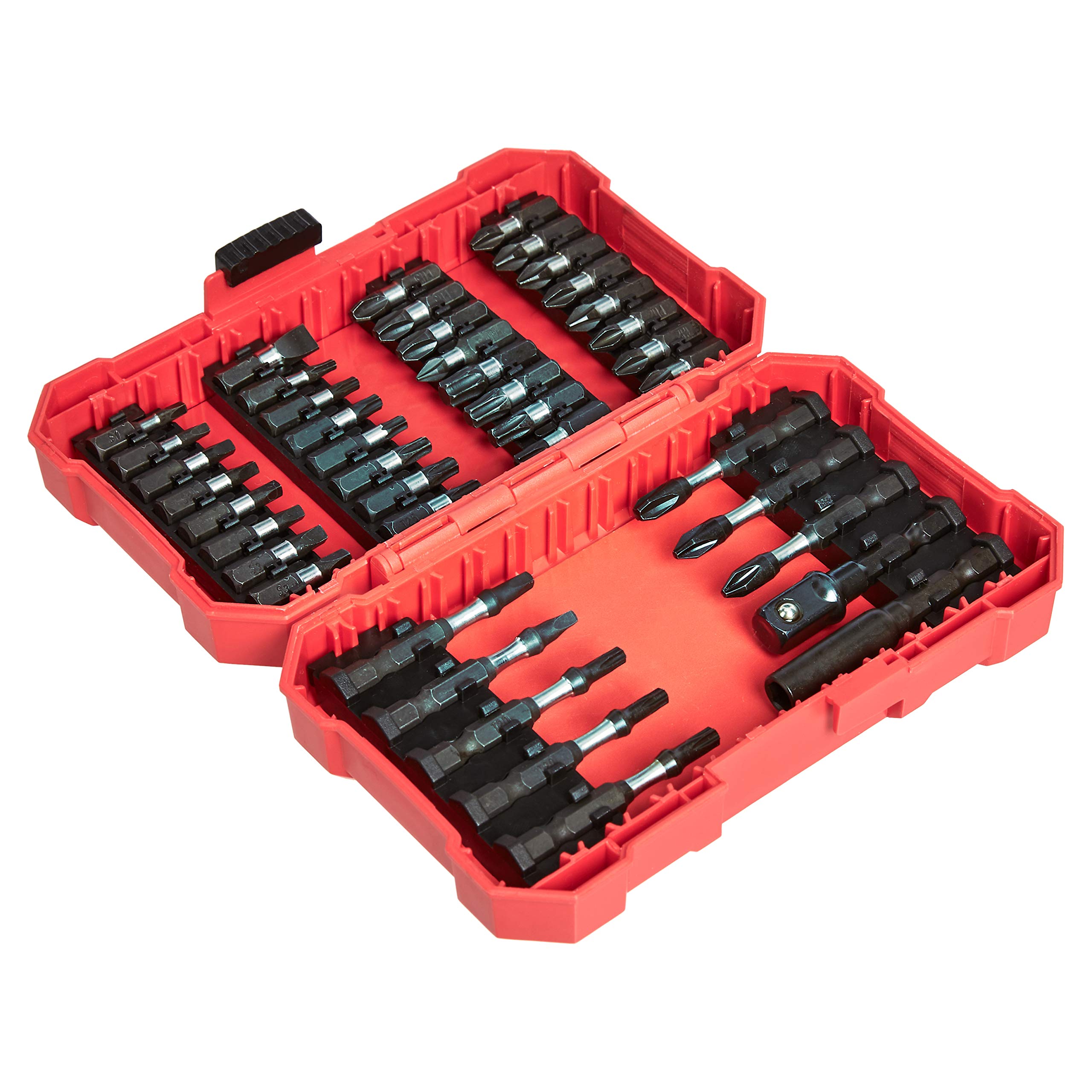 

Amazon Basic Impact Driver Bit Set, Phillips, Torx, Slotted, One Size, 42 Pieces