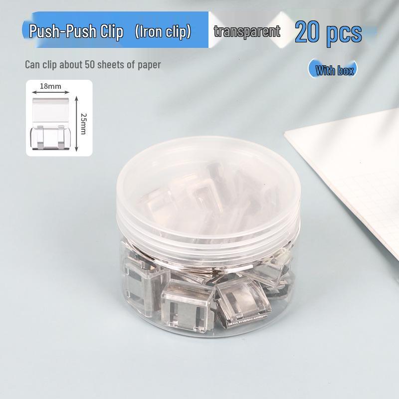 Przezroczyste wielofunkcyjne spinacze studenckie do plików testowych i książek