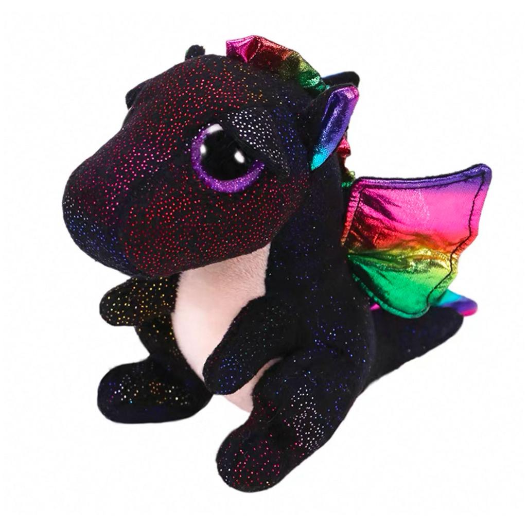 15cm Ty Beanie Animal Plush Doll Color Dinosaur Sequins Dinosaur Series Smooth Soft Plush Toy Birthday Christmas Gift