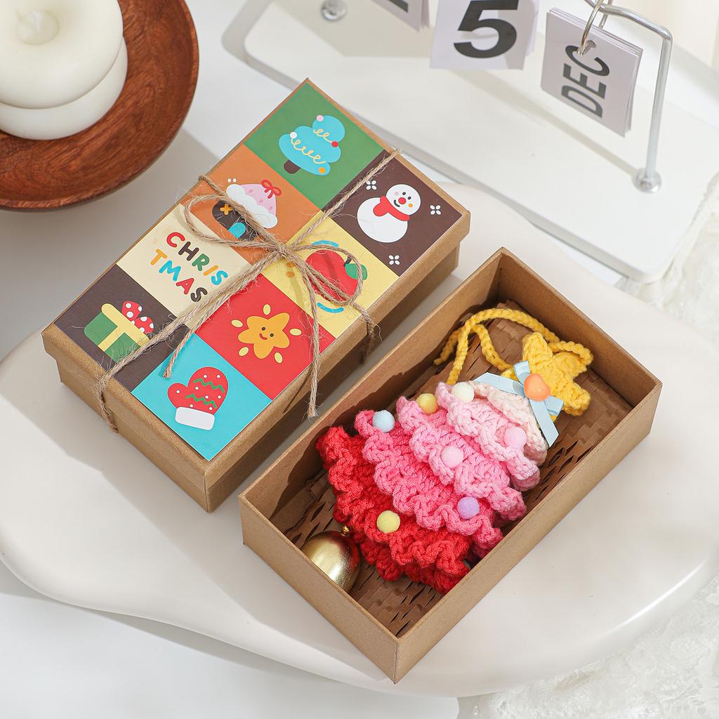 Novo Natal Feito à Mão DIY Pelúcia Pingente de Natal Tecido Sino de Vento Pingente Saco Criativo