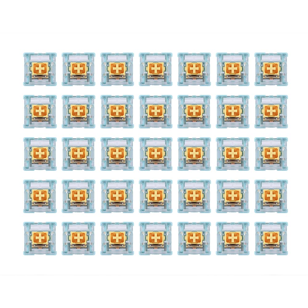 EPOMAKER Sea Salt Quiet Mechanical Keyboard Switch Set with LED Slots, Pre-lubricated, Linear, for Gaming Keyboards, 35 Pieces (Seasalt Slient,
