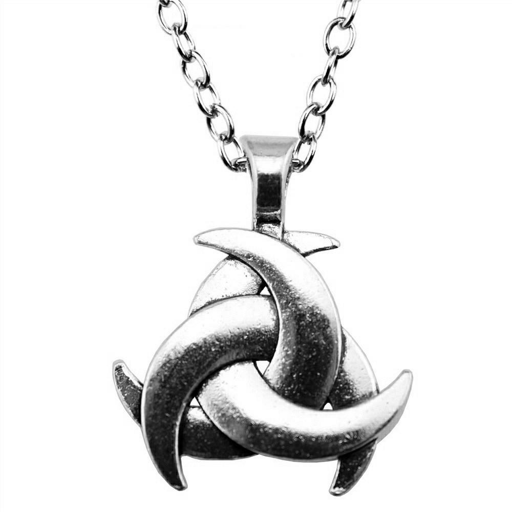 Witch Knot Pendant Necklace Wiccan Celtic Occult Protection Jewelry 45cm or 70cm long chain
