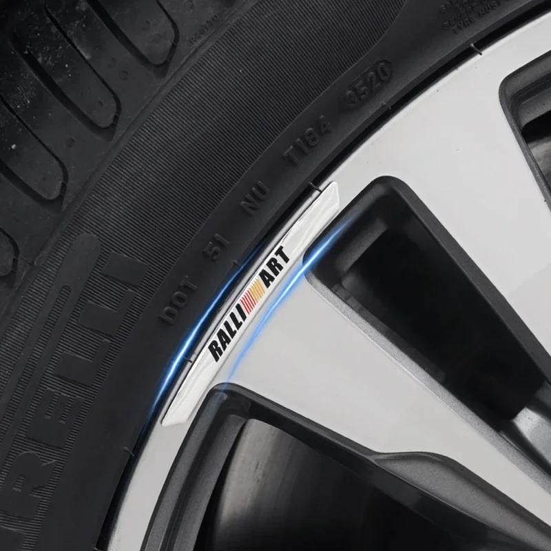 Car Wheel Side Rims Emblem Stickers for Mitsubishi Lancer ASX L200 Colt Pajero Outlander Mirage Eclipse Exterior Decoration QC3
