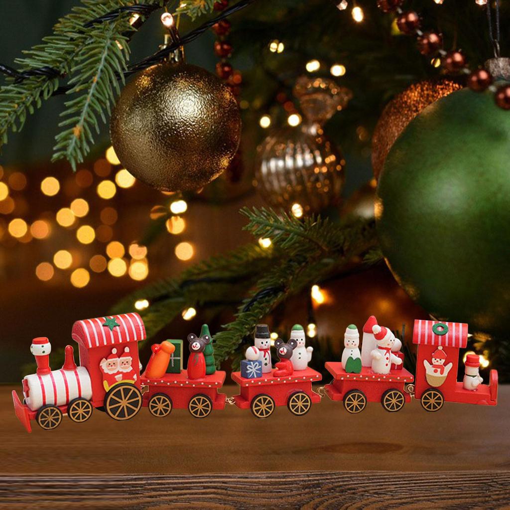 Xmas Train Ornament Table Decor Table Centerpieces Christmas Tree Decoration Train for Shop Window Outdoor Indoor Desktop Party