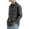 Men's Long Sleeve Plaid Button Down Shirt with Collar for Casual Everyday Wear
