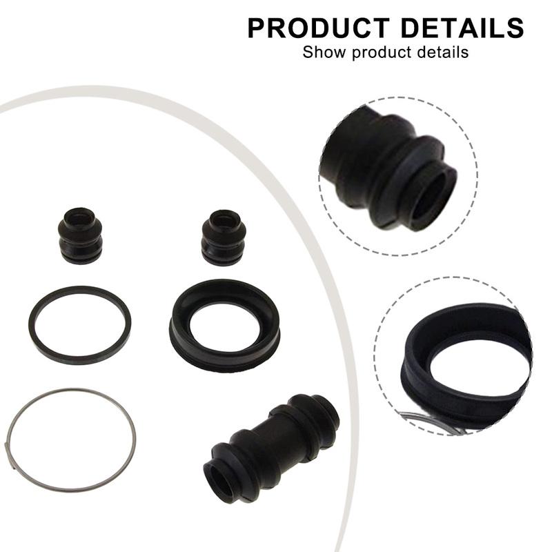 Black Rear Brake Seal Kit Caliper Gasket Replacement Installation Easy To Install Non-deformation Wear-resistant