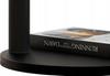 Round Loft Side Table With Shelf 30X30X80 Cm Metal Black