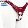 FRRK PU-10 Wearable Chastity Belt Accessories, Wine Red/Black Waistband Buckle for Leather Pants