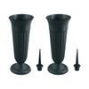 High Quality Desktop Dark Green Desktop Flower Pot Grave Sweeping Ritual Vase White Grave Sweeping Ritual Vase