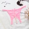 M - XL Plus Size Lace Panties Women Sexy Transparent Underwear Pearl Massage Culotte Femme Open Crotch Thongs G-strings For Sex