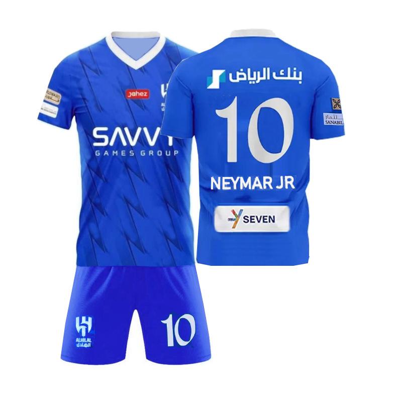 23-24 Saudi League Al Hilal Riyadh home game No. 10 Neymar adult and children s football kit #16