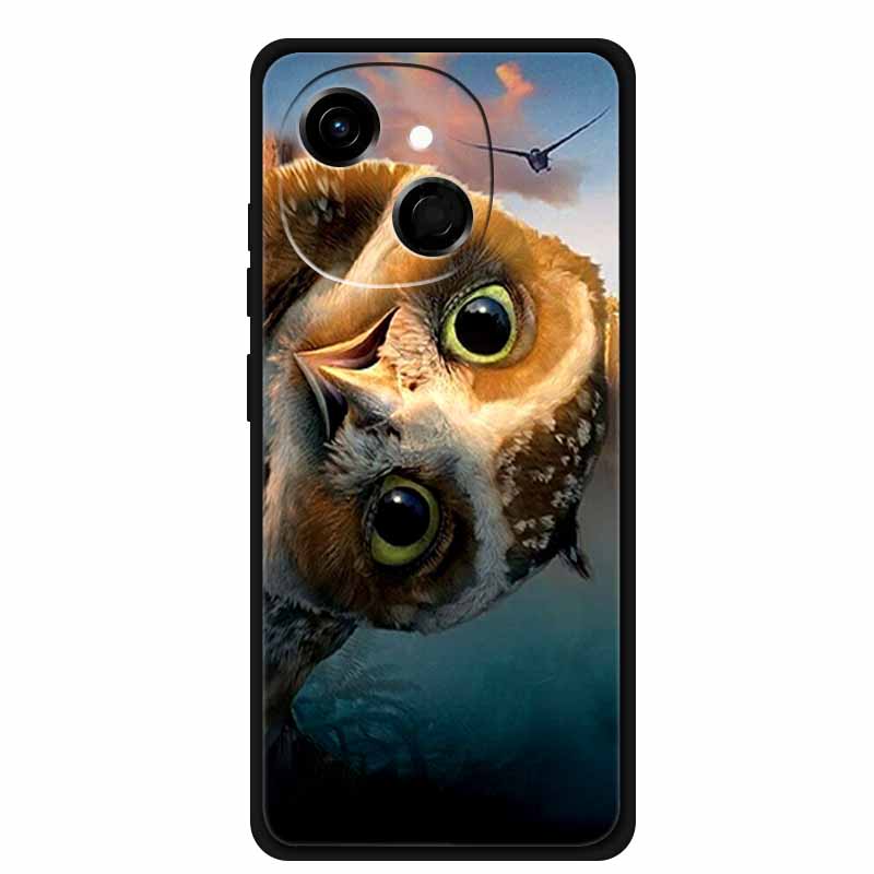 For Tecno Spark 40C Case Soft Black TPU Silicone Back Shockproof Cover for Tecno Spark40C 40 C Case Pop 10 Pro Butterfly Funda