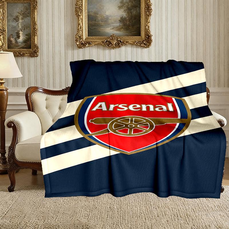 Football Club Pattern Blanket, Cozy Blanket for All-Season Comfort on Sofas, Beds, Office, Car, Camping and Travel