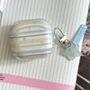 Blue Yellow Stripes Star Transparent Case For Airpods Earphone Soft TPU Cover For Airpods 4 3 2 1 Generations Pro 2 Girls Funda