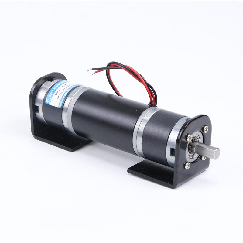 DC Gear Motor with Worm and Planetary Gearbox and Mounting Bracket