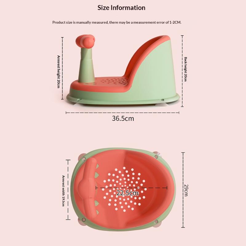 Draagbare Douchestoel voor Baby's Waterdicht Antislip Stabiel Badrek voor Pasgeborenen Peuters Jonge Kinderen Badkamer Baden Groei Benodigdheden