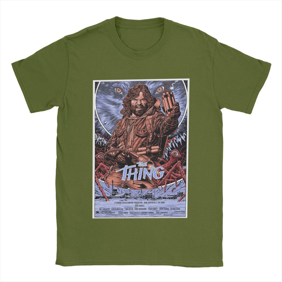 

The Thing Horror Movie T Shirt Men Pure Cotton Funny T-Shirts O Neck Tee Shirt Short Sleeve Tops Graphic Printed 4XL