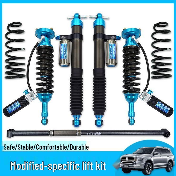 Adjustable Nitrogen Shock Absorber Spring Kit for Great Wall Cannon & Tank 300 Pickup, 2-Inch Lift