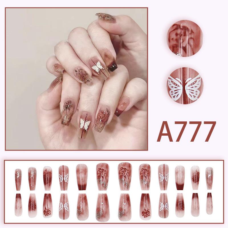 24PCS  Press On Nails Short Square Fake Nails Cute Designs Glossy False Nails Halloween Nails Cute Full Cover Glue On Nails Stick With 2ml Glue