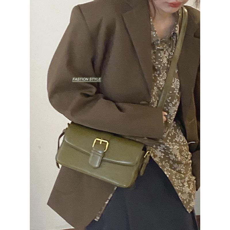 Retro underarm bag, high-end small bag, women's 2025 new simple small square bag, versatile shoulder messenger bag