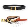 Fashion Pu Womens Leather Waist Belt With Square Pin Buckle For Business Wear