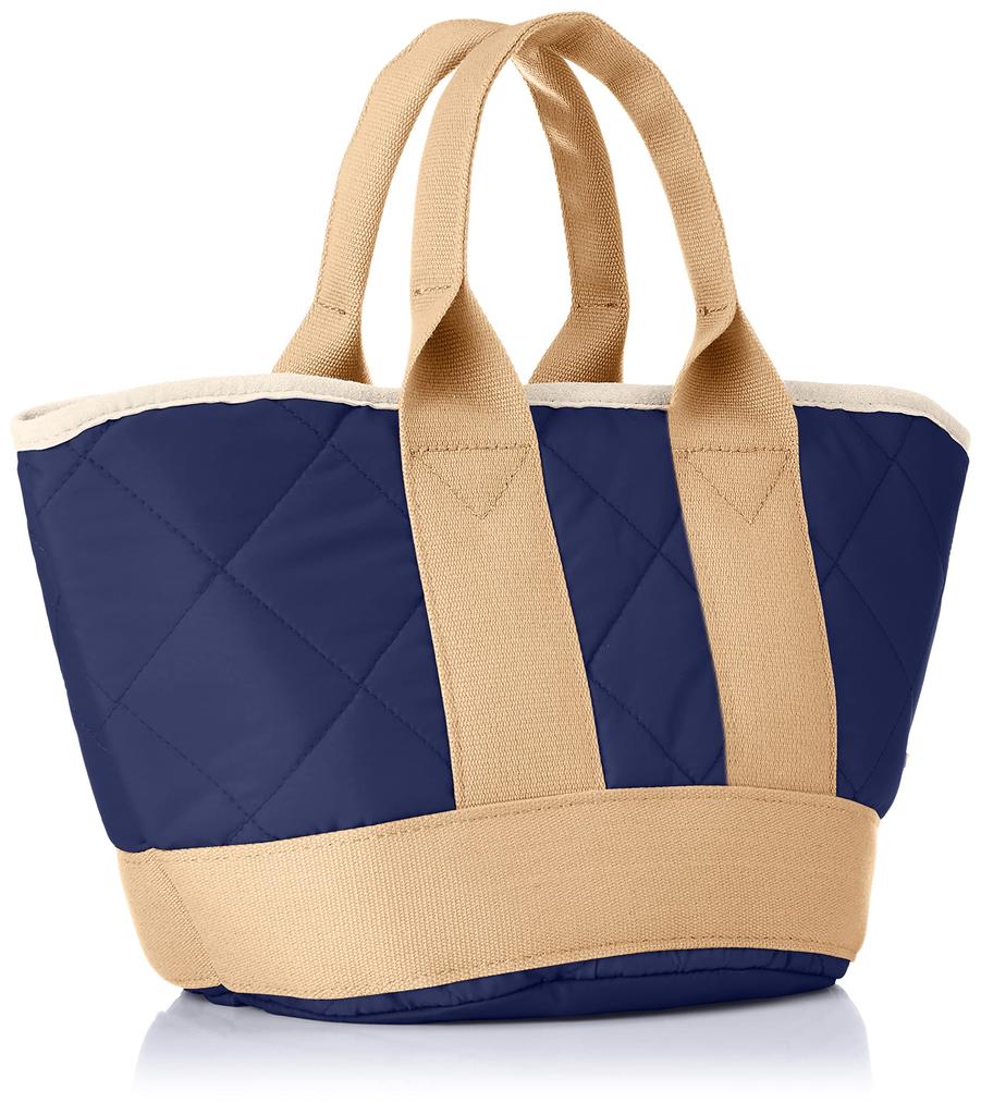 Forna Embossed DotQuilted Nylon Tote Bag, Light Navy (L75)