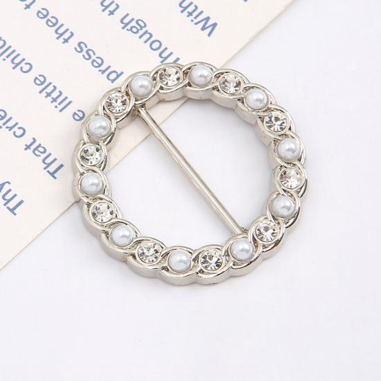 4 peças de botões de canto de roupas com nós redondos em forma de círculo falso pérola strass decoração cachecol anel