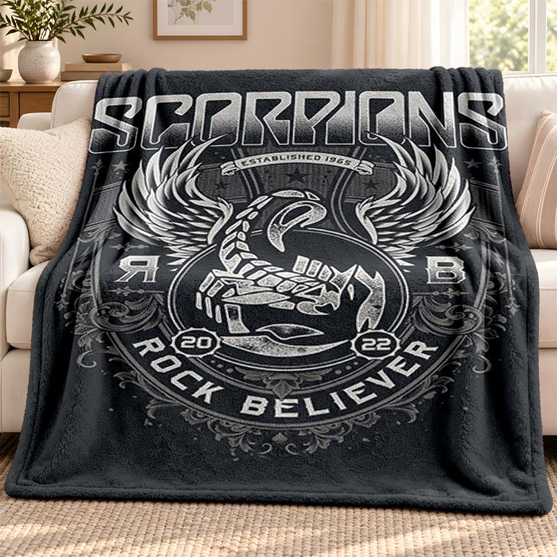 Scorpions blanket Flannel Blanket Soft Cozy Plush Throw for Sofa Bed Lightweight Home Decoration Outdoor camping