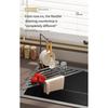 A03F-Aluminum Alloy Kitchen Sink Drainer Drain Basket Foldable Dish Rack Multi-Function Triangle Design