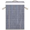 VidaXL Laundry Basket with 2 Sections Bamboo Grey 72 L 320741