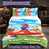 Personalized 3Pcs Bedding SetSuper Mario Custom Text Duvet Cover Pillowcase Set Bedroom Gift