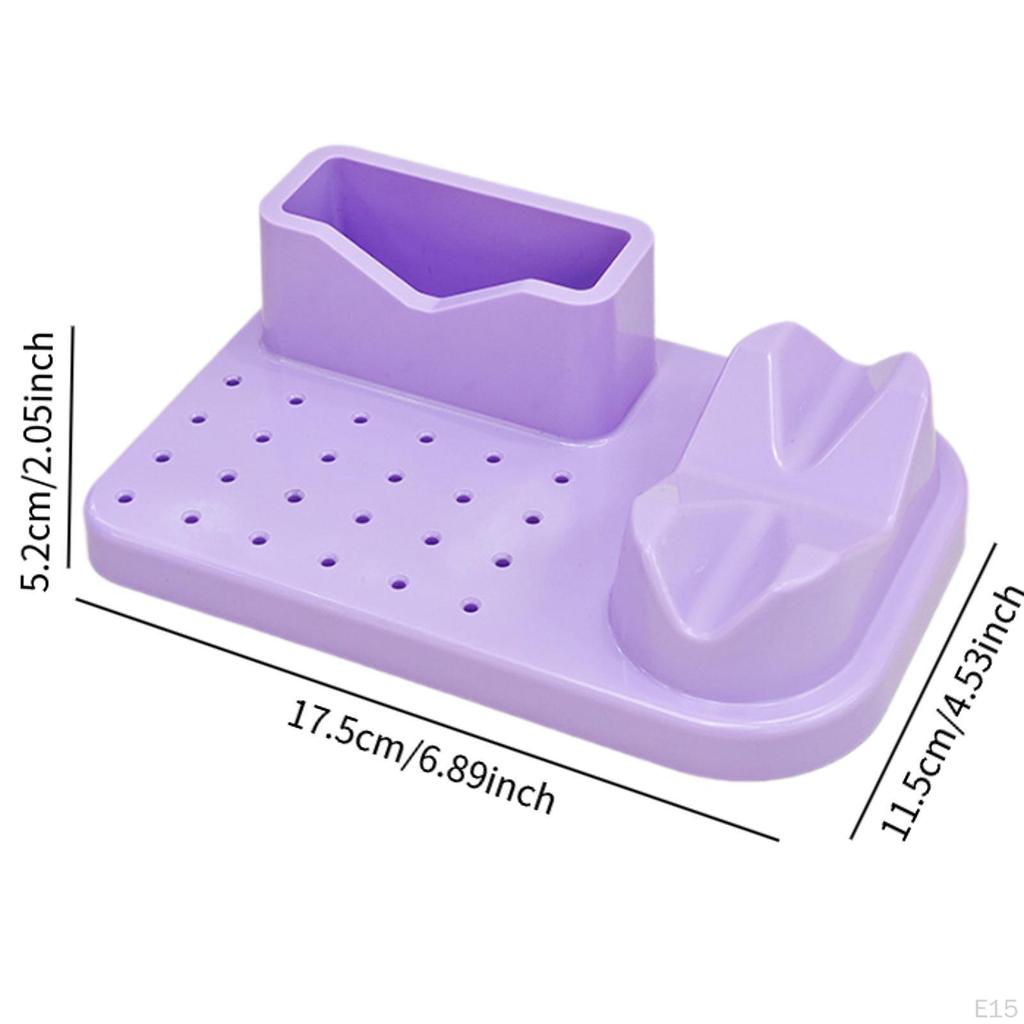 Nagelkunst Polieren Schleifen Organizer 20 Löcher Fräserhalter Maniküre Werkzeugkoffer Große Kapazität